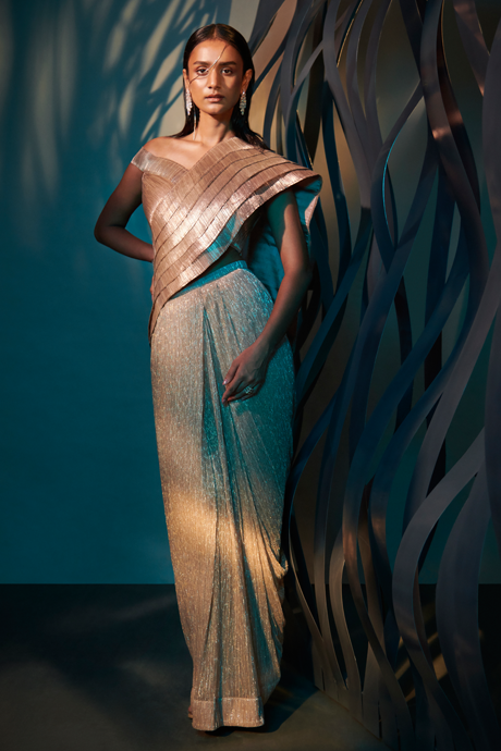 Sculpted Wave Saree – Rimzim Dadu